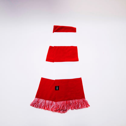 Red and white scarf