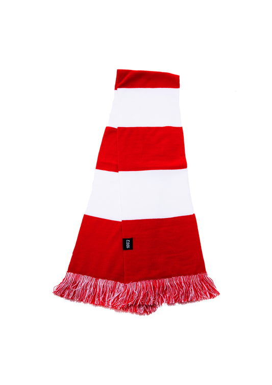 Red and white scarf