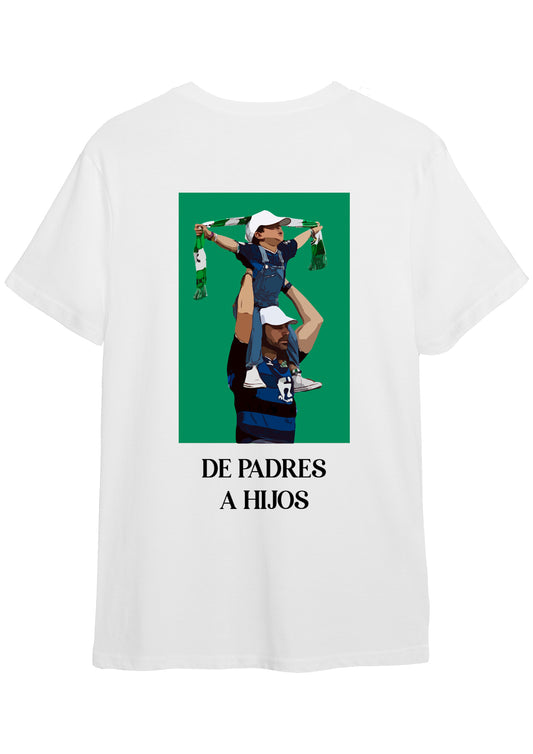 Camiseta "DE PADRES A HIJOS" del Real Betis