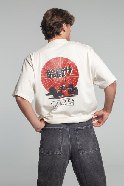 "GRAND PRIX JAPAN" T-shirt - Coconut Milk