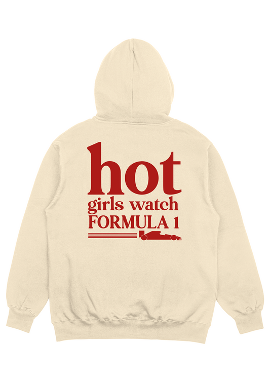 Sudadera "Hot girls watch Formula 1" Roja edición Exclusive